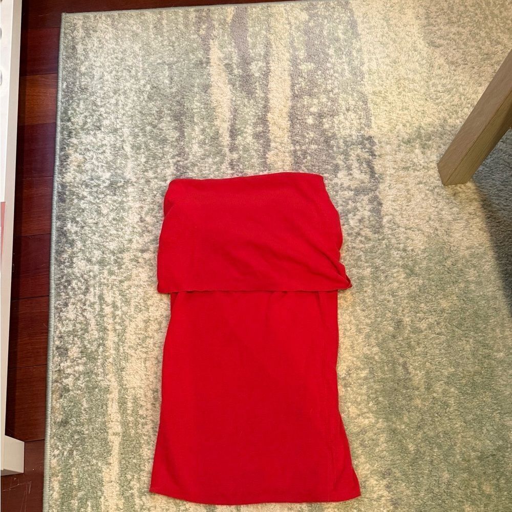 Zara off the shoulder Red Women's Top